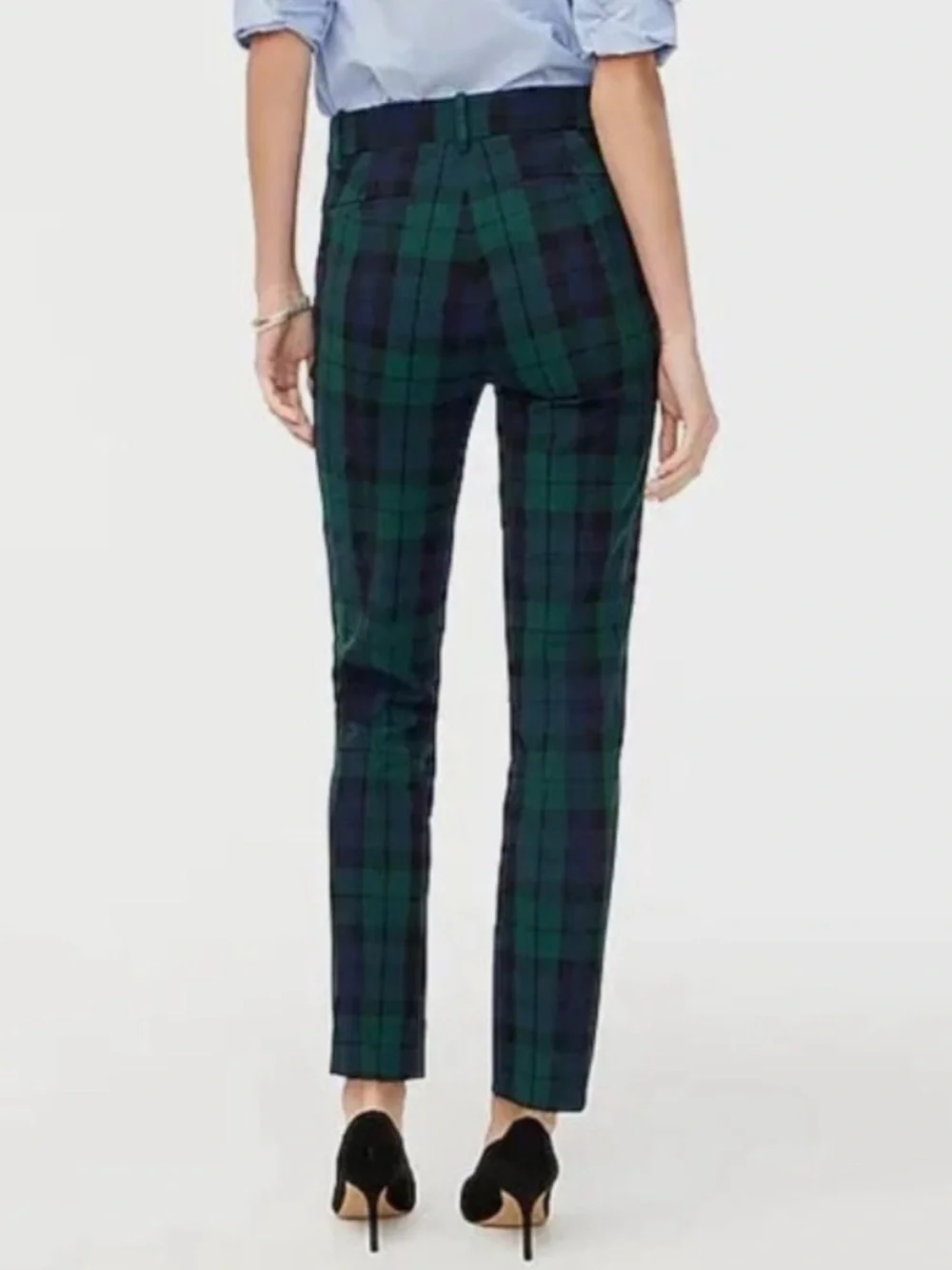 JCrew Ruby Plaid Green Pant - Size 0